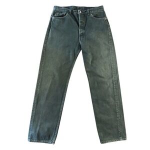 Vintage Levi's 501 Jeans‎ Mens 36x32 Dark Green Straight Leg Denim Made in USA